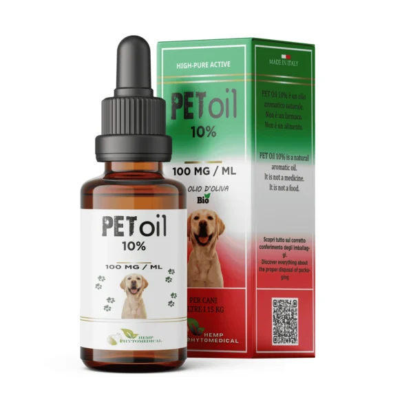 PET Oil 10% – Olio di Canapa per Cani oltre 15 Kg