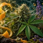 Terpeni della cannabis: aromi, proprietà e nuove ricerche 7 Illustrazione dei terpeni: cannabis, scorza di agrume, lavanda e pino.
